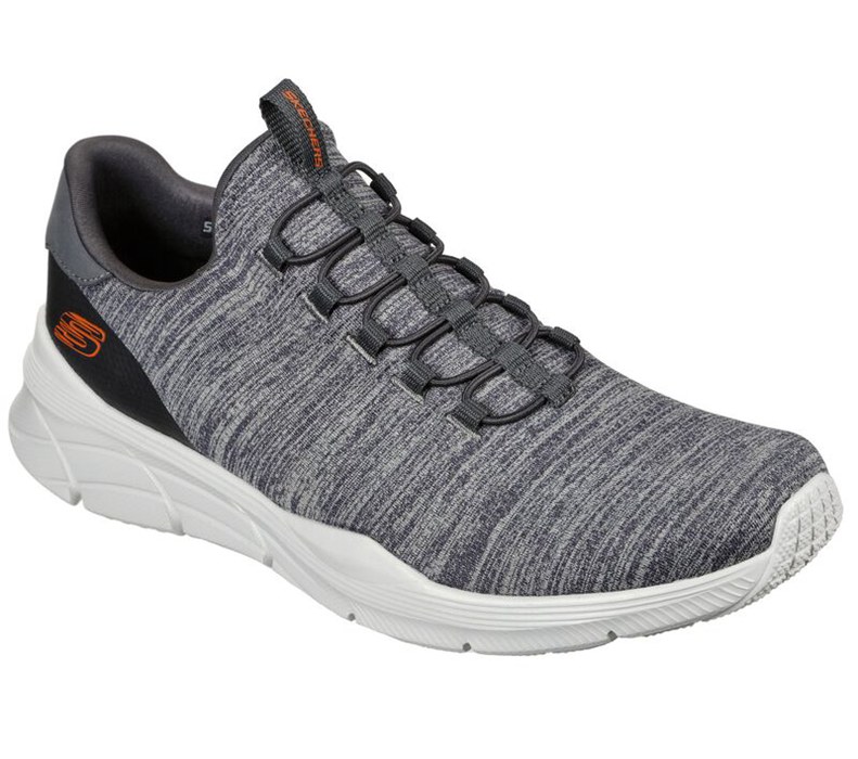 Skechers Herr Grå/Orange Slip On - Relaxed Fit: Equalizer 4.0 - Voltis - Sverige (EDKMI-9572)